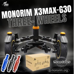 Monorim X3 forgaffel med to hjul til Ninebot Max G30 & lignende scootere – Reservedel & støddæmper Monorim - 8 Monorim X3 stødsæ