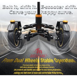 Monorim X3 Max Air sprednje vzmetenje z dvema kolesoma za Ninebot Max G30 & podobni skuterji – Nadomestni del & blazilec Monorim