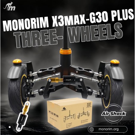 Suspensión delantera de doble rueda Monorim X3 Max Air para Ninebot Max G30 y scooters similares: repuesto y amortiguador Monori