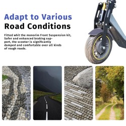 Prednji ovjes Monorim MN2 za KQi2 Pro, udobnost i stabilnost  - 3 Poboljsava udobnost, kontrolu i stabilnost. Prednji ovjes Mono