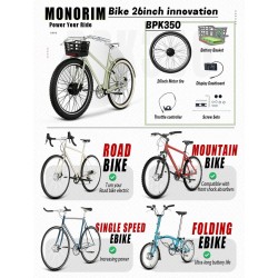 Kit Monorim BPK350 motor 380w - baterie inclusă pentru bicicletă electrică  - 20 Kit de putere Monorim BPK350 pentru bicicletă e