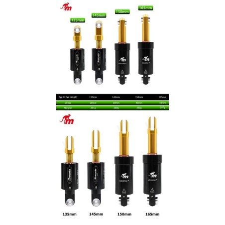 Zracni amortizer Monorim MXA za elektricni skiro in kolo MTB  - 1 
MODEL: Vzmetenje Monorim MXA
NASTAVITEV: Nastavljiv zračni tl