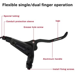 Täielik Monorim EB01 4-kolviline hüdropidurikomplekt – hoovad, pidurisadulad, tross ja piduriketas Monorim - 5 Täielik Monorim E