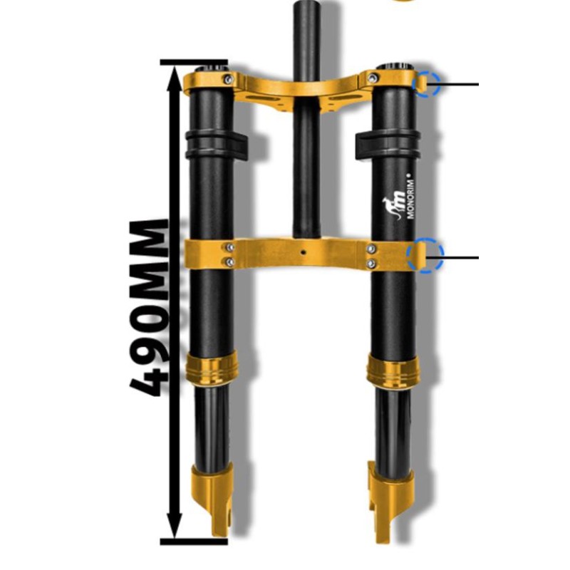 Suspensão dianteira Monorim MD0 Air Hydraulic 490mm x 165mm  - 6 
Compatibilidade: para montagens compativeis com a forquilha Mo