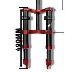 Suspensao dianteira Monorim MD0 Dual Air Version 490mm x 165mm  - 2 
Compatibilidade: indicada para montagens com medida 490mm x
