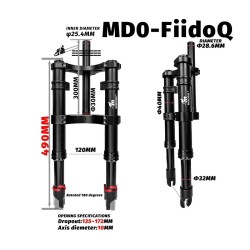 Priekine pakaba Monorim MD0-FiidoQ  - 8 
Suderinamumas: priekine pakaba Monorim MD0-FiidoQ skirta Fiido Q (Q1/Q1S) ir suderinami