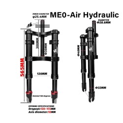 Monorim ME0 Air frontfjaring - Hidraulic version 565mm x 165mm  - 11 
Kompatibilitet: Monorim ME0 Air frontfjaring Hidraulic ver