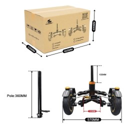 Monorim X3 Max Air dual front wheel suspension for Ninebot Max G2: rezervna chast i amortisyor Monorim - 3 Suvmestima s Ninebot 