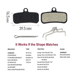Pastiglie freno Shimano Saint M810/M820, Zee M640, XTR M9120, XT M8020, Deore MT520 e TRP Quadiem/Slate T4  - 2 
Compatibili con