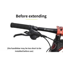 Extensores de aluminio para manillar bicicleta MTB o similar regulable de 30 a 40cm - compatible con manillar 22mm  - 6  