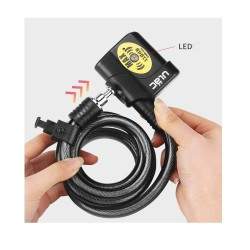 Visiace zámky s vysokou citlivosťou alarmu -hlučnosť vyššia ako 100 decibelov. Kľúč, diaľkové ovládanie alebo mobilná aplikácia 