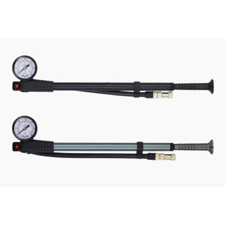 300PSI / 20 bar precisionsluftpump - läckageskydd.  - 6 Precisionspump av aluminium. Pumpen är utdragbar och består av en trycki