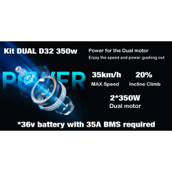 Dual Monorim D32 350w-sett for Xiaomi el-scootere eller lignende. Monorim - 1 Dual Monorim D32 350w-sett for Xiaomi el-scootere 