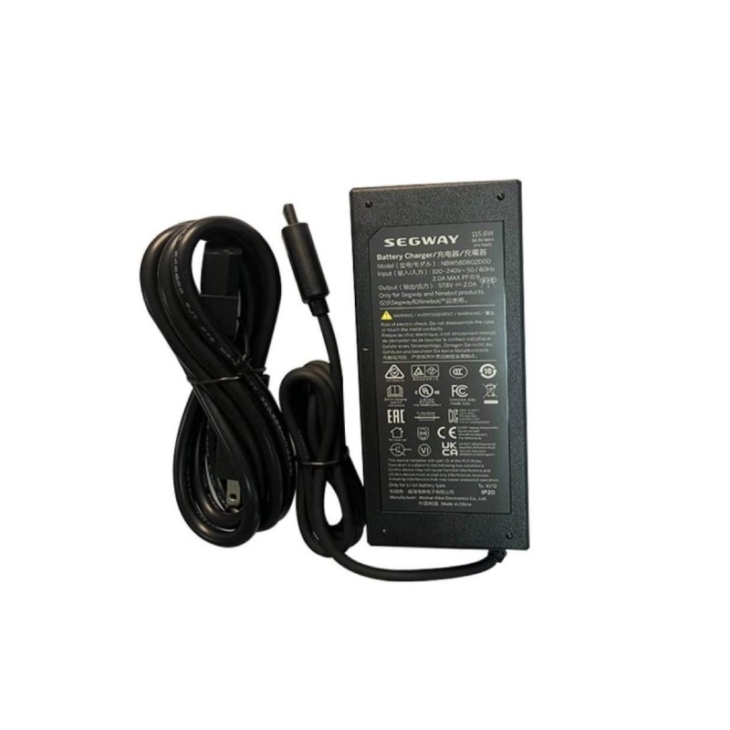 Carregador para Segway GT1 / GT1E / GT2 - adaptador de corrente para trotinete eletrica, cabo e conector de substituicao Segway 