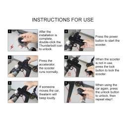 Universali apsaugos nuo vagystės signalizacija Xiaomi, Ninebot, Segway, Dulatron, Kaabo, Vsett elektriniams paspirtukams  - 3 Un