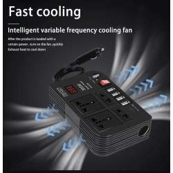 Falownik od 12 V do 220 V do ładowania skutera lub roweru elektrycznego w kamperze / kamperze  - 1 Falownik od 12 V do 220 V do 