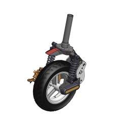 Sharkset voorvering met schijfrem voor Ninebot Max G30E ll / G30 LE / G30D / G30LP, Segway Max G2 / G65.  - 4 Sharkset voorverin