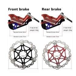 Komplett Monorim EB01 4 dugattyús hidraulikus fékkészlet - karok, féknyergek, kábel és féktárcsa Monorim - 4 Komplett Monorim EB