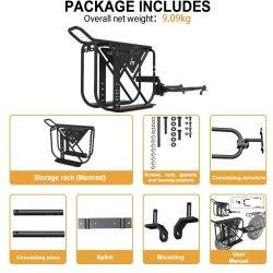 Monorim GL8 - Luggage Rack Trailer, Basket for Bike or Electric Bikes. Monorim - 10 Monorim GL8 - Luggage Rack Trailer, Basket f