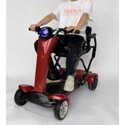 Čtyřkolová skládací elektrická koloběžka s židlí pro seniory Segway - Ninebot - 1  