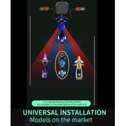 Wodoodporny system wykrywania martwego pola (kąt 130º) dla skutera, roweru lub motocykla KROXNE - 4  