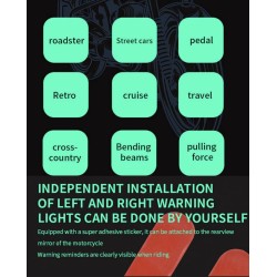 Vodootporan sustav za otkrivanje mrtvog kuta (kut od 130º) za skuter, bicikl ili motocikl KROXNE - 5  