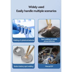 Käeshoitav punktkeevitusseade H1 11 ja H2 90 reguleeritava režiimiga liitiumakudele KROXNE - 5  